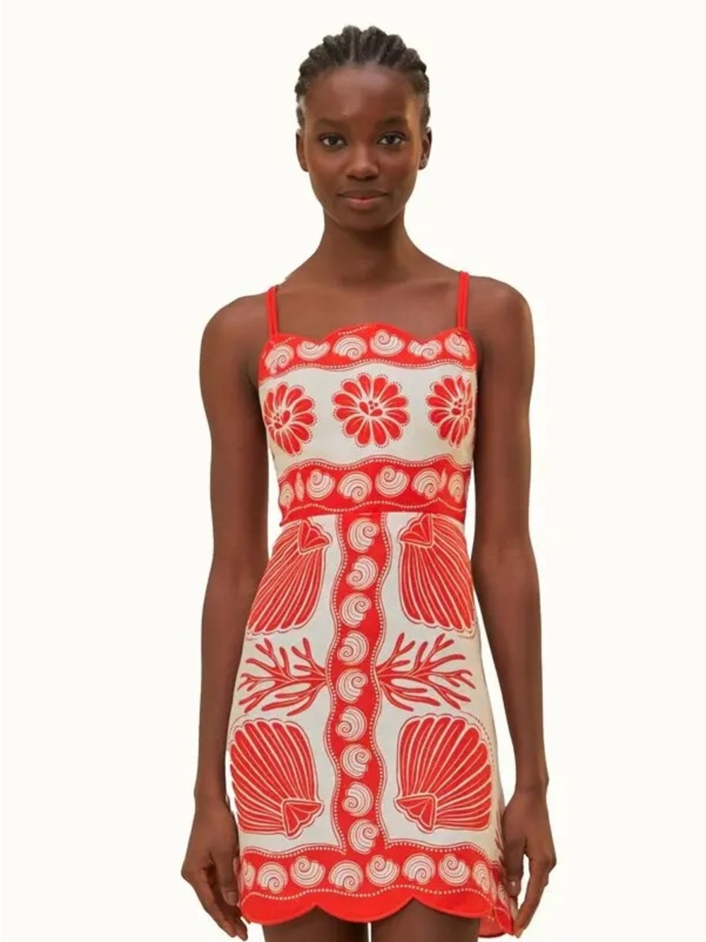 FARM Rio Ainika Red Shell Mini Dress